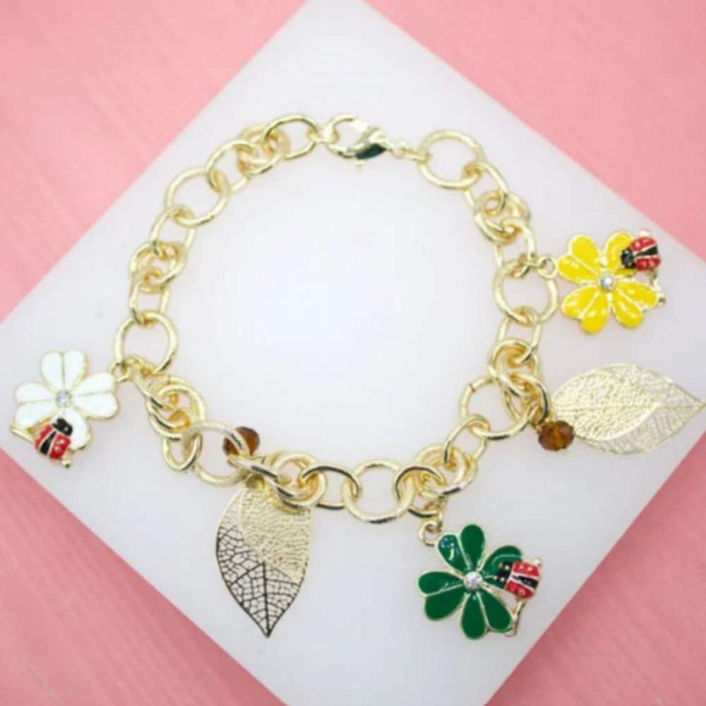 Kate Spade inspired Charm Bracelet 18K Gold Filled